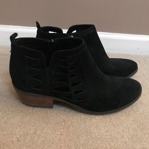 Black suede ankle boots